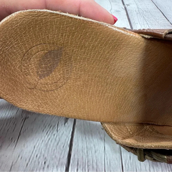 nurture Abiee brown leather mule clog slip-on shoes sz 9 - Picture 5 of 8